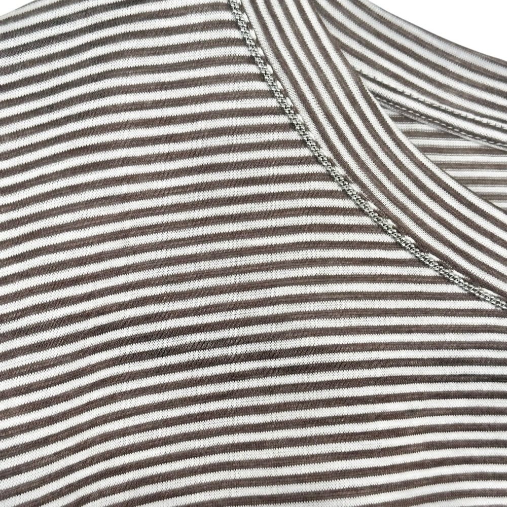 Peserico Striped Cotton T-Shirt Size 42 12US XXL - Picture 4 of 8